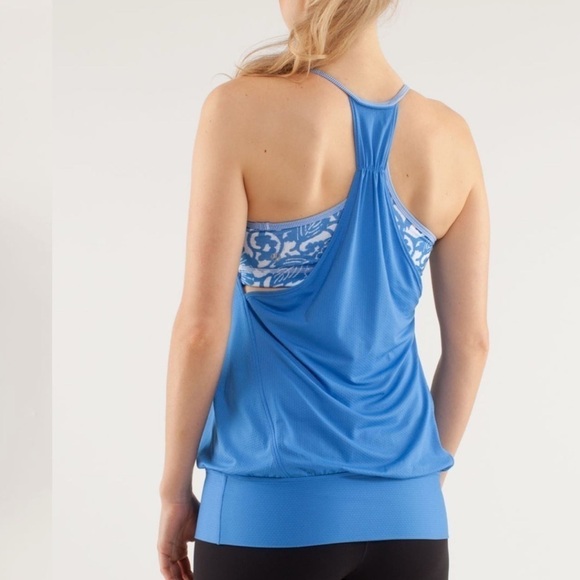 lululemon athletica Tops - Lululemon No Limits Beachy Floral White Porcelaine Tank size 4